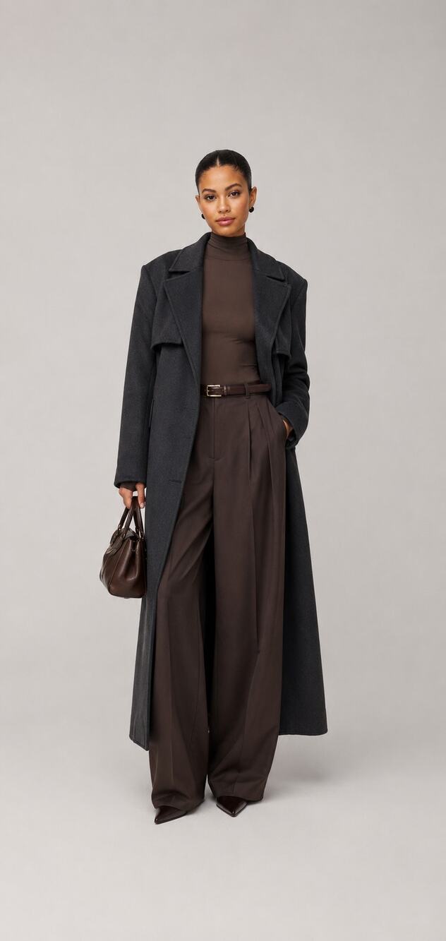 Burberry cashmere and wool Long Charcoal Gray Coat 10